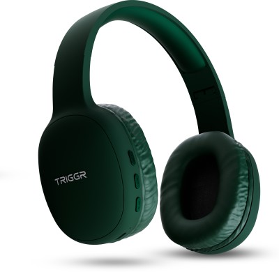TRIGGR Trinity 1 With 40mm Drivers, Fast Charging, 50H Battery, Rubber Finish, V5.4 Bluetooth (Jungle Green, On The Ear) For Rs. 999 @ 67 %