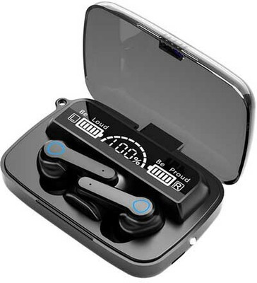 New Indian Hosiery M19 Bluetooth 5.1 Wireless Earbuds Touch Waterproof IP7X LED Digital Display Bluetooth(Black, In the Ear)