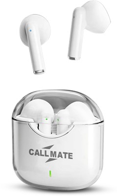 Callmate Elite LJ-162 (TWS Buds) | 20 Hours Play Time| Touch Sensor IPX7 Rated Bluetooth Headset(White, True Wireless)