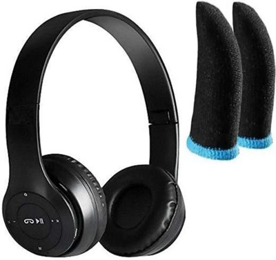 JOKIN COMBO pack 2 pair pubg gloves with wireless (multicolor) Bluetooth(Black, On the Ear)