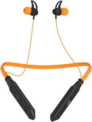 AMS NB28 Player Series In Ear Neckband 40Hrs Playtime, Type C,Stereo Sound, Workout Bluetooth(Orange, In the Ear)