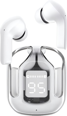 DSSB TWS Bluetooth 5.4 Earbuds with Transparent Charging Case Bluetooth Bluetooth(White, True Wireless)