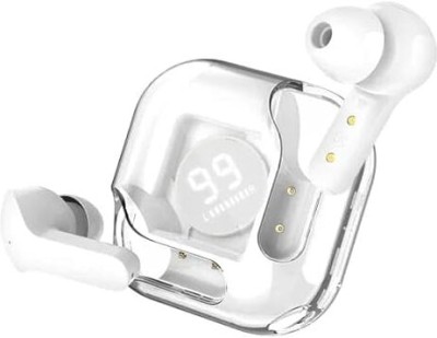 otage FlashPods Bluetooth TWS Earbuds with Display 30 Hrs Playtime Bluetooth Headset(White, True Wireless)
