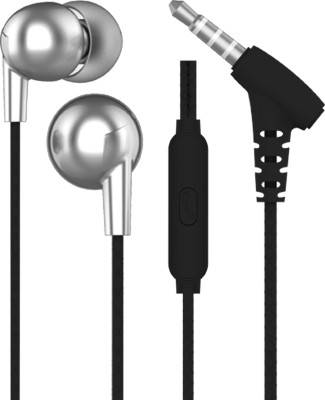 Unix In Ear Candy Wired Earphones with Mic | 10mm Powerful Driver for Stereo Audio Wired Headset(Black, In the Ear)