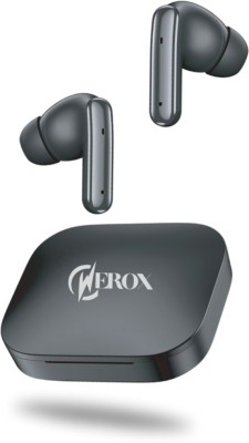 WEROX N-Lite 214 Wireless Earbuds,Up to 32 hours of battery life Premium Sound Sport Bluetooth Gaming(Black, True Wireless)