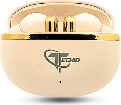 Techio ION HIGH BASE EARBUDS Bluetooth(White, In the Ear)