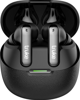 truke Mega 7 Earbuds w/ 60H Battery, 13mm Drivers, 24-bit Spatial Audio, Fast Charging Bluetooth(Coal Black, True Wireless)