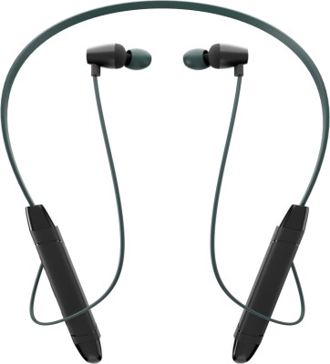 TEQIR New 2024 Collar Classic Neckband 300 Hours Standby & 30Hr Playtime Fast Charging Bluetooth(Green, In the Ear)