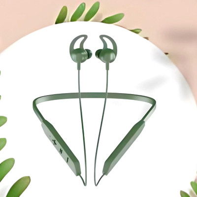 SYARA Bluetooth Headset Neckband with mic BT-Max 30H Playtime & Calling VibrationP304 Bluetooth(Green, True Wireless)