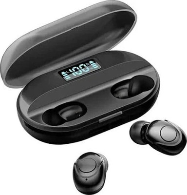 FRONY T2_VP_09Earbuds 5.0 Wireless earphone CVC8.0 noise cancelling with power bank Bluetooth Gaming(Black, In the Ear)