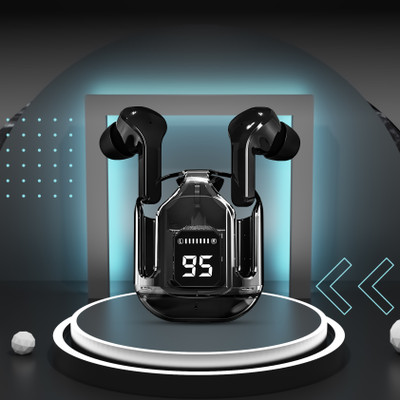 SDMINITEK Ultrapod Max Wireless LED Digital Display in-Ear Earbuds Charging Case Touch Bluetooth(Black, True Wireless)