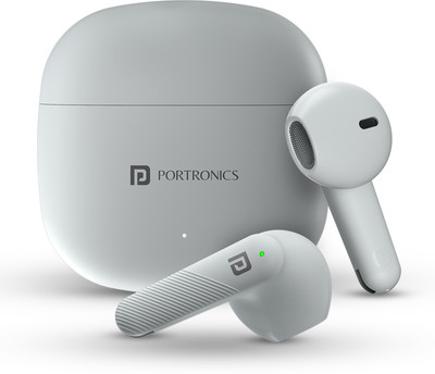 Portronics Harmonics Twins S18 Earbuds With 30H Playtime,Game/Music Mode,Touch Control Bluetooth(White, In the Ear)