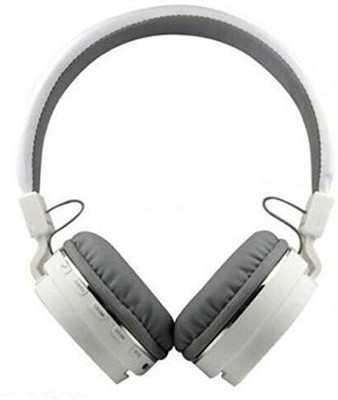 Mrs Simin S01-SH12 Headphone( Blutooth Wireless, FM, SD Card Slots, High Bass) Bluetooth(White, On the Ear)