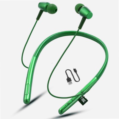 IZWI 2023 hot style hanging neck Bluetooth headset large battery sports games Bluetooth Headset(Green, In the Ear)
