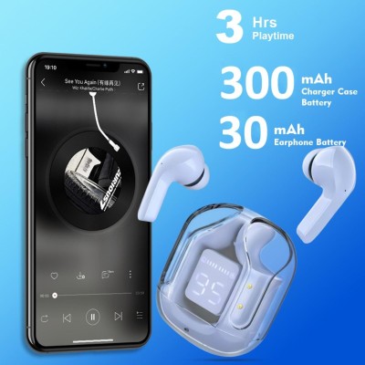 Seashot Ultra pods in-Ear Earbuds, Bluetooth Headphones Nse Canceling Bluetooth Bluetooth(Sky Blue, True Wireless)