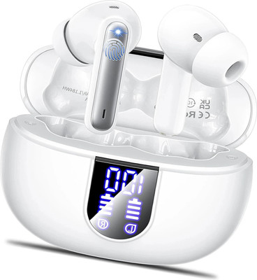 Gripzo 141 ANC Elite w/ ANC, 50 HRS Playback, ASAP Charge-K Bluetooth Gaming(White, In the Ear)