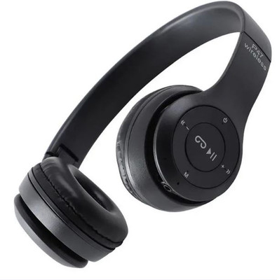 RECTITUDE P47 Wireless Headphone Gaming Headphone Bluetooth Headset Bluetooth(Black, On the Ear)