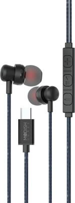 ModishOmbre BeatC Headphone Wired Type C Earphone with Microphone Wired(Black, HD calling, Crystal clear sound, IPX4 Waterproof, premium design, Volume controller, In the Ear)