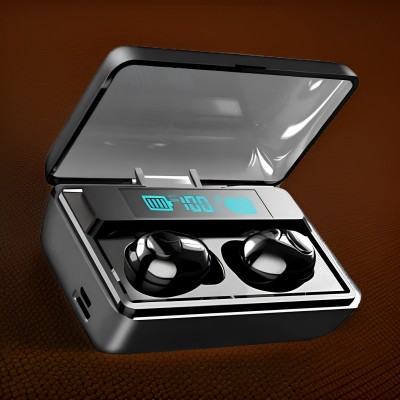 FRONY T8 True Wireless Earbuds: IPX5, Digital Display Charging Case, HD & Mic vp15 Bluetooth Headset(Black, In the Ear)