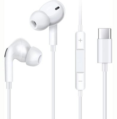 Wifton Conch 120 in Ear Type C Wired Woofer Earphone with Mic Wired Headset(White, In the Ear)
