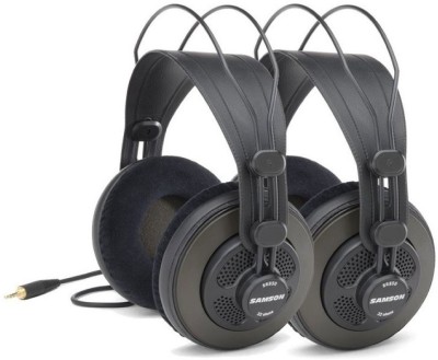 SAMSON SR850 2-Pack Semi-Open Studio Wired Gaming Headset(Black, On the Ear)