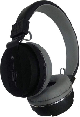 RECTITUDE Wireless Bluetooth Headphone SH12 with FM and SD Card Slot, Wired with Aux input Bluetooth & Wired(Black, On the Ear)