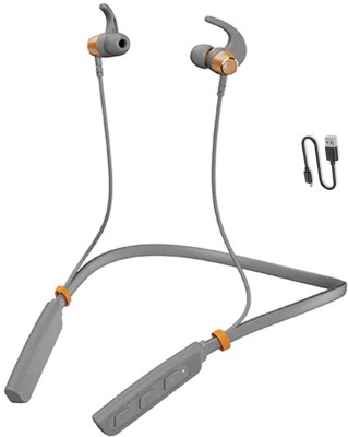 ZTNY Sports Sweatproof Mic Headphones with Long Battery Life and Flexible Headset Bluetooth Headset(Grey, In the Ear)