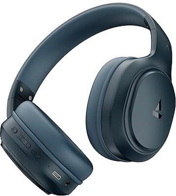 boAt Rockerz 430, 40ms Latency, 40H Battery, Stream Ad Free Music via App, Bluetooth(Bold Blue, On the Ear)