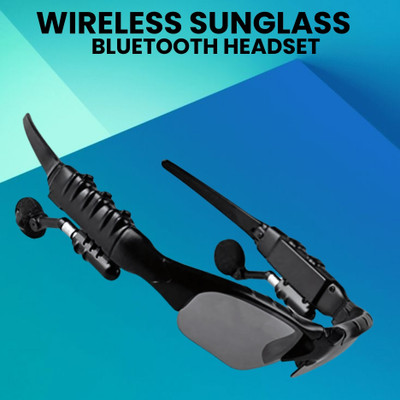 GUGGU Sunglass with (Bluetooth Earbuds) Music and bluetooth headset and micY169 Bluetooth(Black, On the Ear)