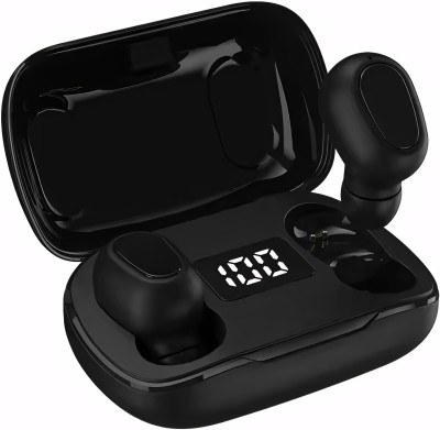 AudipoP TWS Mini Sleek Series Earphones with Digital Battery Display and Bluetooth 5.0 Bluetooth(Black, In the Ear)