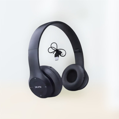 house of common Folding Bluetooth Headset with Pinnacle Bass Drivers_YT Bluetooth & Wired(Black, On the Ear)