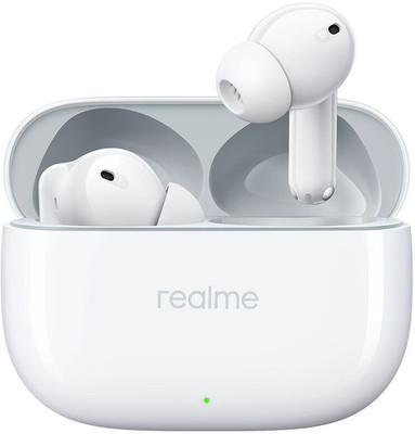 realme Buds T300 with 12.4mm Driver, 30dB ANC, 360 Spatial Audio and 40 hours Playback Bluetooth(Youth White, True Wireless)