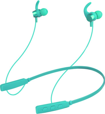 IZWI Wireless Neckband with Long lasting 35H Playtime Bluetooth Headset Bluetooth(GREEN 35HOUR BATTERY BACKUP, In the Ear)
