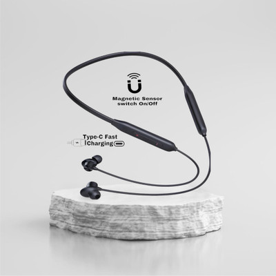 TWS Wireless Bass Edition Neckband Headphone With 48 Hr Playtime_YG Bluetooth & Wired(Black, In the Ear)
