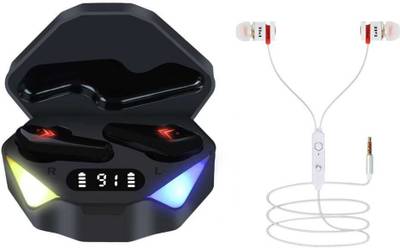 byer Scrapper UltraGaming TWS,Low latency, AAC CODEC, LED and Melody Earphone(2items) Bluetooth Headset