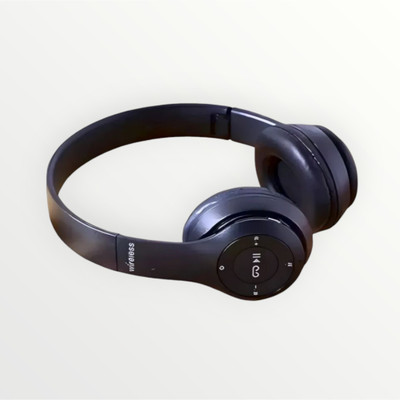 AIZINA Wireless Headphones with Mic for Premium Audio & Communication._Y2 Bluetooth & Wired(Black, On the Ear)
