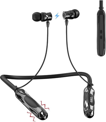 RD M-1000 Wireless Bluetooth Neckband 13Mm Drivers| 60 Hours Playtime|Asap Charging Bluetooth(Black, In the Ear)