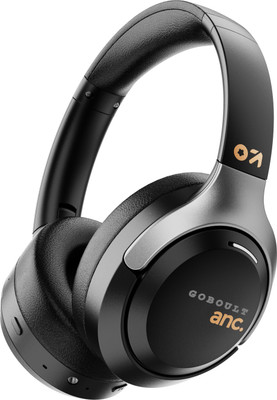 GOBOULT (previously Boult) Anchor ANC Calling, 72H Battery, Dual Pairing, Foldable Built Bluetooth & Wired(Pure Black, On the Ear)