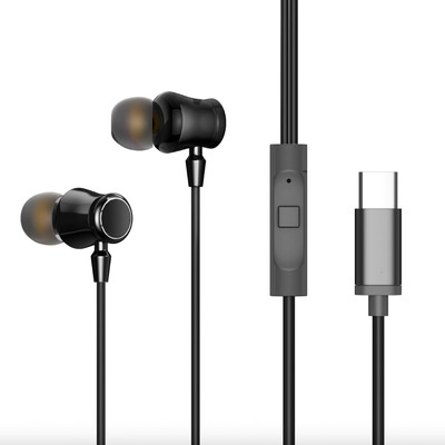 SSVOCATIONPOINT A+ Earphone with In-Line Mic, Type-C, 10mm Driver Deep Bass Metallic Design 1.2M Wired(Black, In the Ear)