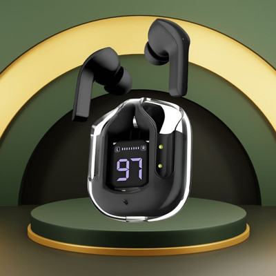 FRONY Earbuds Max UltraPods Transparent Charging Case With LED Digital Display Z40 Bluetooth(Multicolor, In the Ear)