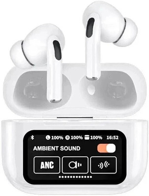 MPpro Airbuds Pro 2 Touch Dispaly with Active Noise Cancellation Super Extra Bass Bluetooth(White, True Wireless)