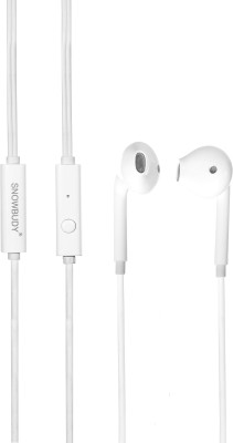 snowbudy Y12G Earphones 3.5Mm Jack Wired with Mic white Good Work Wired Headphones B Wired Headset(White, In the Ear)