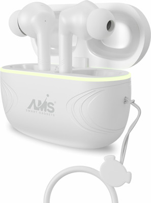 AAMS AirDoze Music with Game Mode(45ms), Quad Mic ENC, 40 Hours Playback & LED Lights Bluetooth Gaming(White, True Wireless)