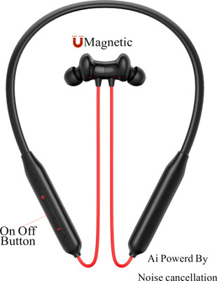 OTAGO Tw1* In-ear Neckband Wireless Earphone Stereo Bass,Bluetooth Headphone flexible Bluetooth Gaming(Red, Black, True Wireless)