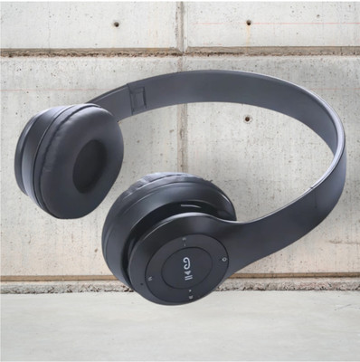 AIZINA Trending Wireless Headphones with Microphone for Entertainment._RC Bluetooth & Wired(Black, On the Ear)
