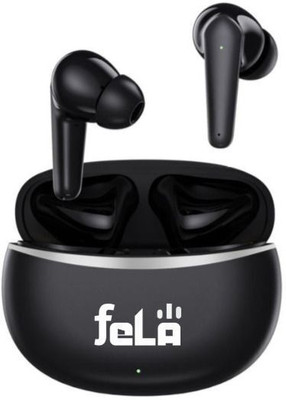 feLA Aura True Wireless Earbuds with Type-C Charging, Bluetooth V5.3, IPX6 Rating Bluetooth(Black, In the Ear)