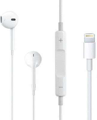 Vntex High Bass In ear Wired Earphone Headphones Earbuds With Mic for iphone Wired Headset(White, In the Ear)