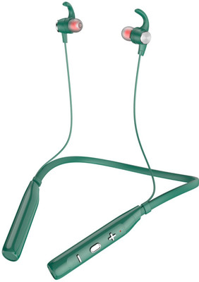 Techobucks New Sale Wireless in Ear Gaming Gym Thumping Beat Sound Neckband Bluetooth Gaming(Green, On the Ear)