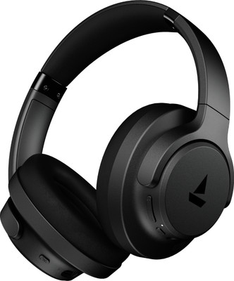 boAt Rockerz 512 ANC, 40dB Hybrid ANC, 80H Battery, ENx, App Support Bluetooth(Cosmic Black, On the Ear)