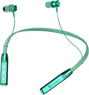 Ucool Raptor 80 Hours Playtime Wireless Neckband headphones Earphone Bluetooth Headset(Green, In the Ear)